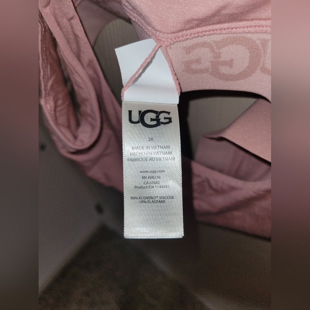 Ugg Salmon Pink Buttery Soft Bralette Cozy Loungewear Womens Size 2X NWT - Picture 4 of 4